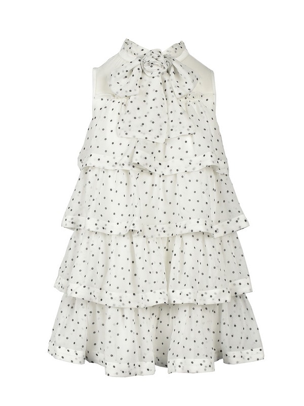 Rose Ribbon Tiered Mini Onepiece 詳細画像 オフホワイトドット 1