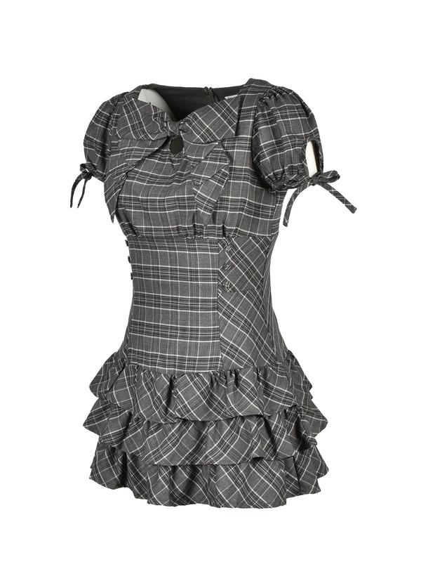 Front Ribbon Teired Mini Onepiece 詳細画像 ベージュ 16