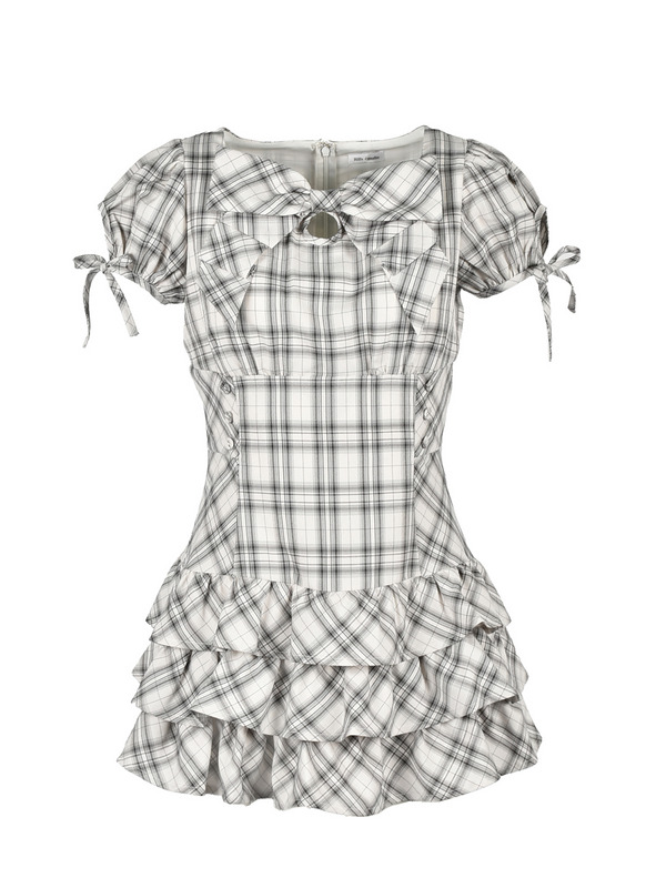 Front Ribbon Teired Mini Onepiece 詳細画像 オフホワイト 1