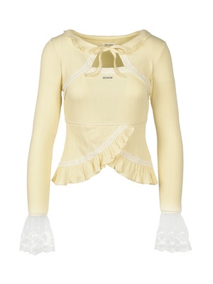 Point Lace Frill Rib Tops