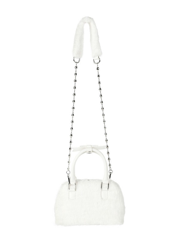 Original Logo Fur Bijou Shoulder Bag 詳細画像 ブラック 16