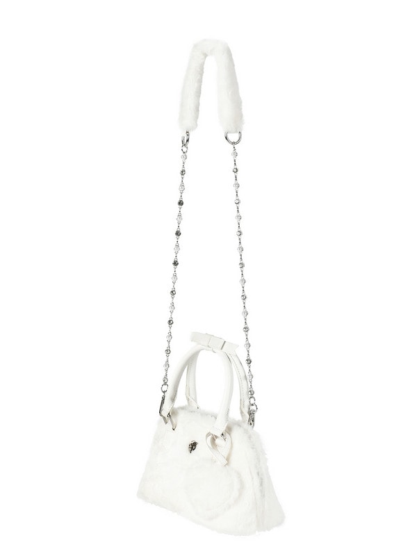 Original Logo Fur Bijou Shoulder Bag 詳細画像 ブラック 16
