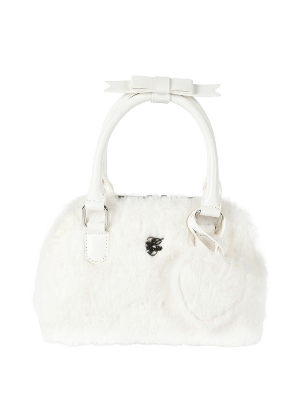 Original Logo Fur Bijou Shoulder Bag 詳細画像 ブラック 16