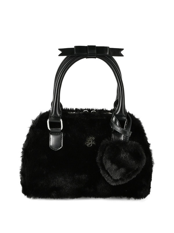 Original Logo Fur Bijou Shoulder Bag 詳細画像 ブラック 16