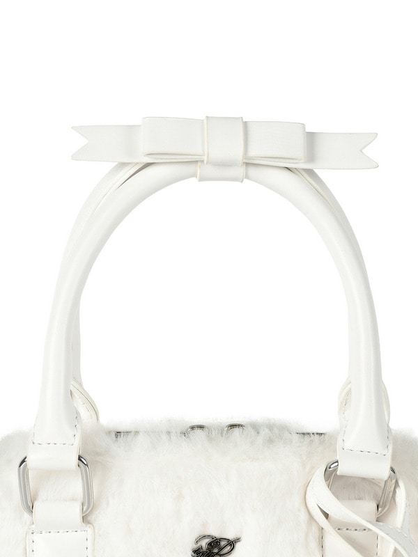 Original Logo Fur Bijou Shoulder Bag 詳細画像 ブラック 16