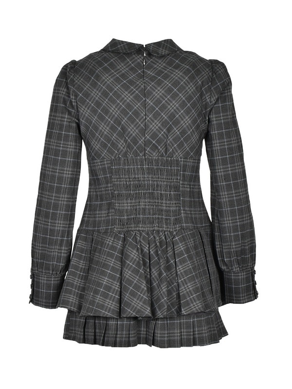 Double Pleats Check Mini Onepiece 詳細画像 ブラウン 16