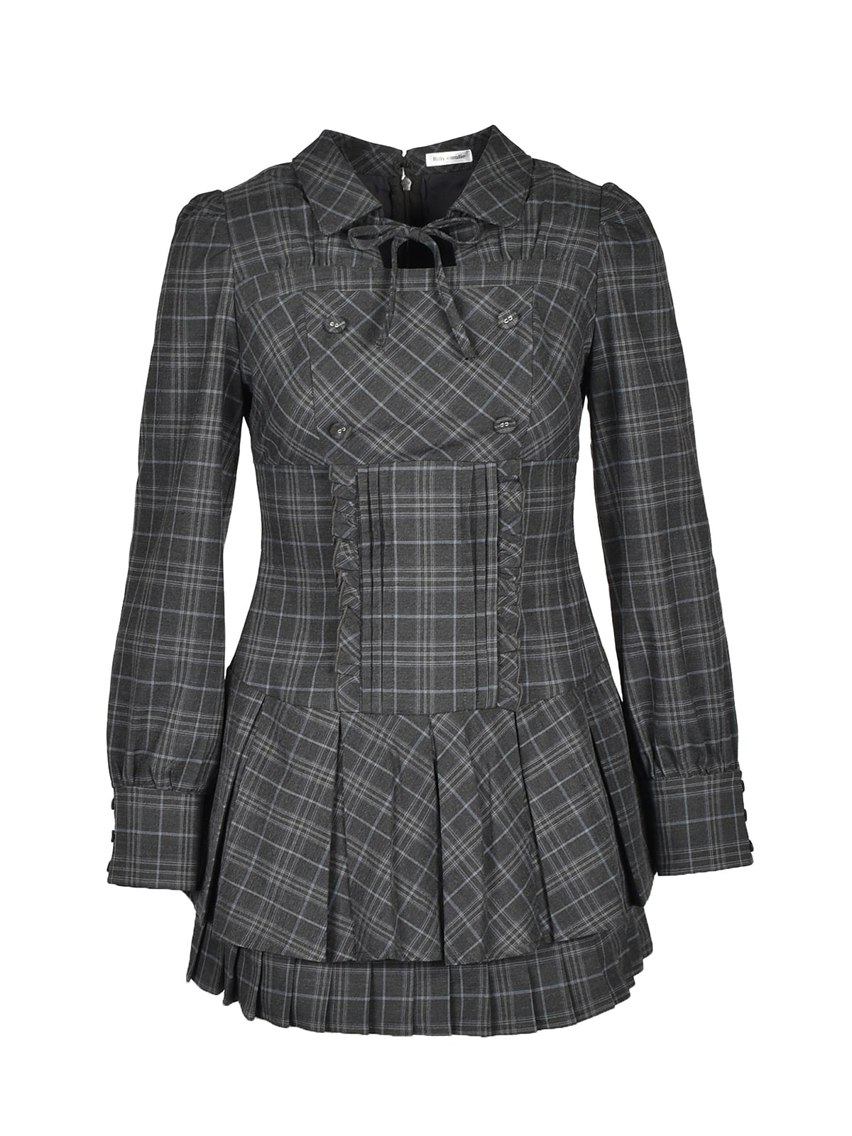 Double Pleats Check Mini Onepiece｜Rilly emulie （リリーエミュリ