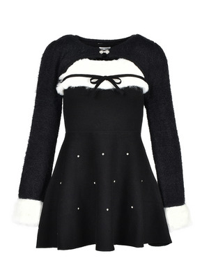Fur Bijou Knit Mini Onepiece