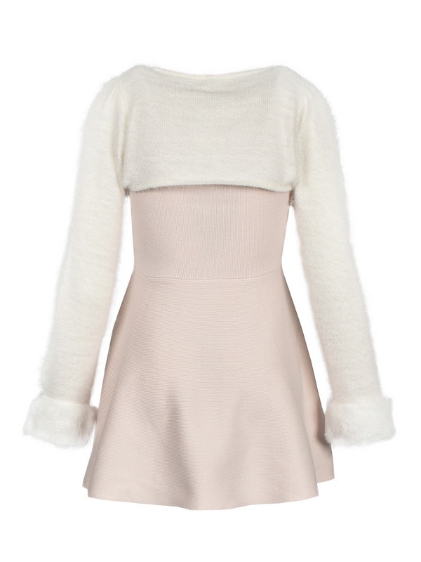 Fur Bijou Knit Mini Onepiece 詳細画像 ブラック 16