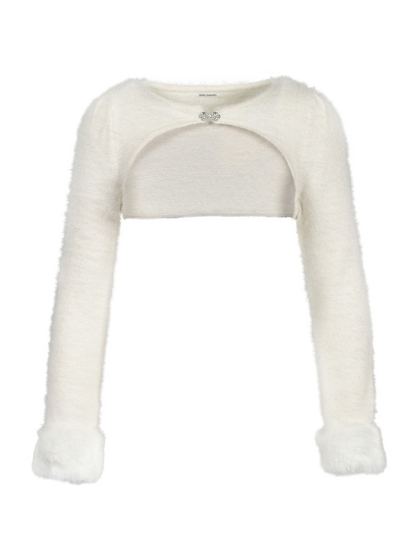 Fur Bijou Knit Mini Onepiece 詳細画像 ブラック 16