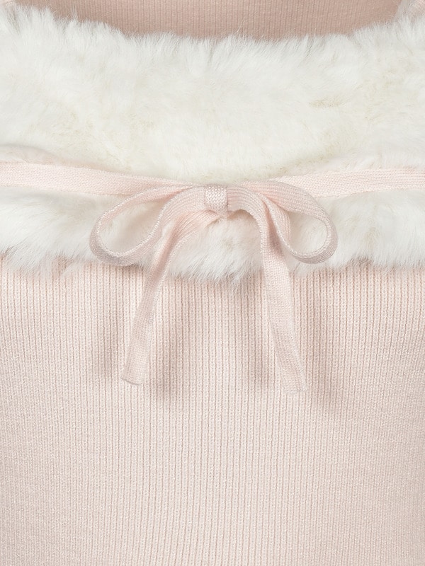 Fur Bijou Knit Mini Onepiece 詳細画像 ブラック 16