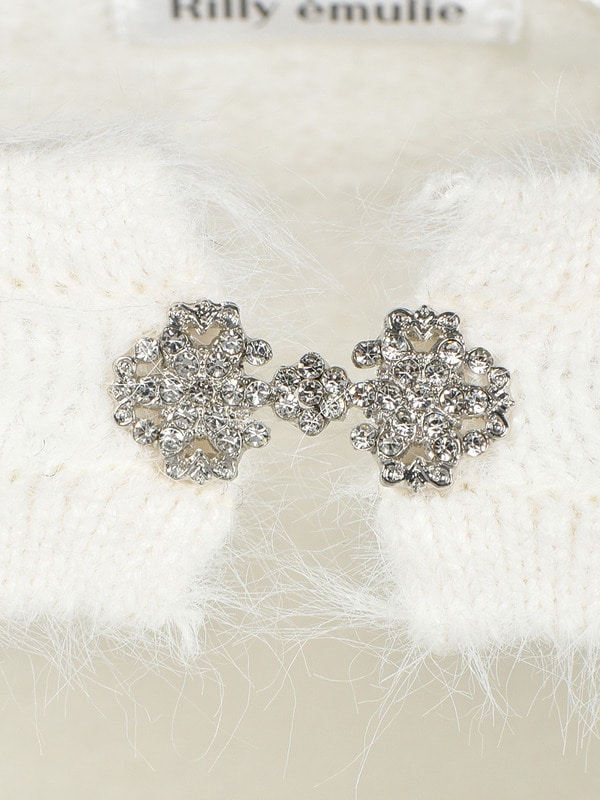 Fur Bijou Knit Mini Onepiece 詳細画像 ブラック 16