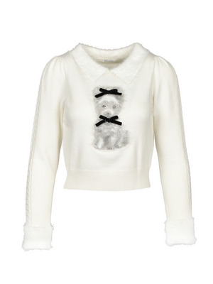 Original Dog Ribbon Collar Knit