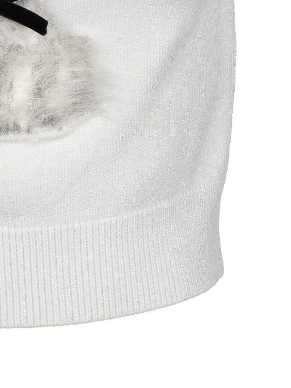 Original Dog Ribbon Collar Knit 詳細画像 オフホワイト 16