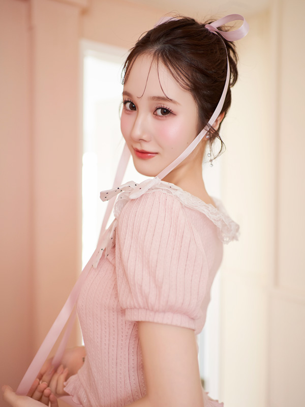 Ribbon Tiered Mini Skirt Set 詳細画像 アイスブルー 16