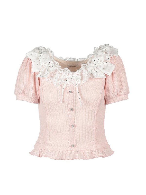 Ribbon Tiered Mini Skirt Set 詳細画像 アイスブルー 16