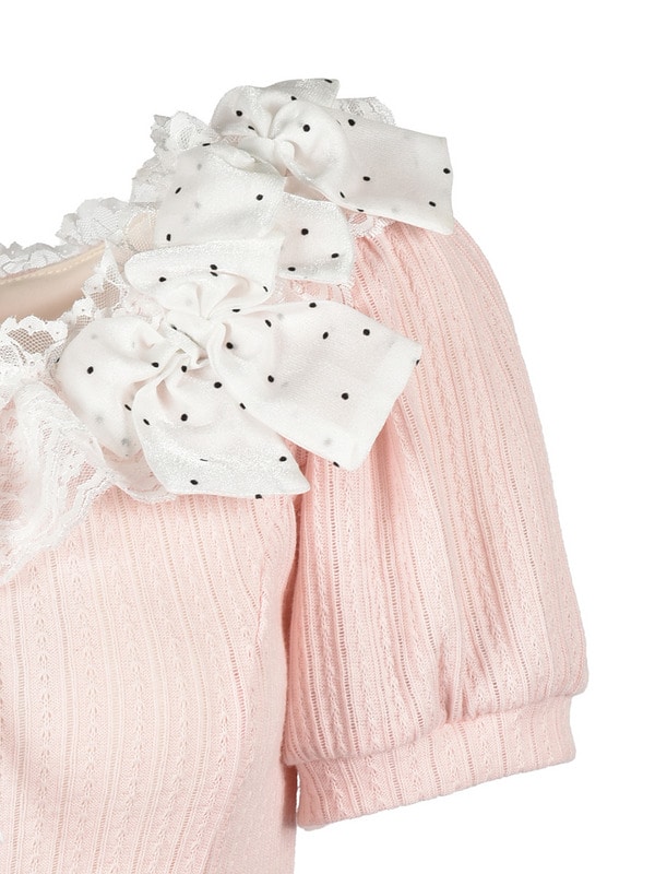 Ribbon Tiered Mini Skirt Set 詳細画像 アイスブルー 16