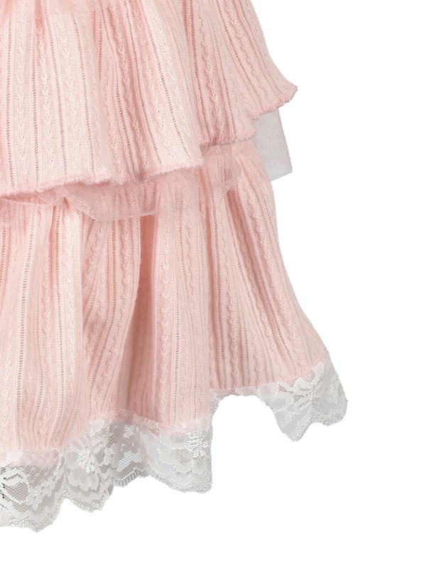 Ribbon Tiered Mini Skirt Set 詳細画像 アイスブルー 16