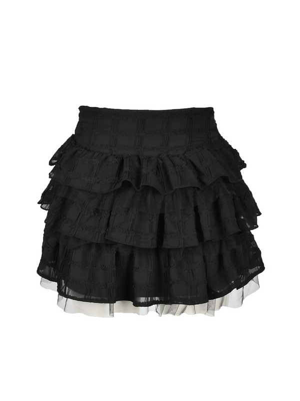 Collar Bijou Tiered Skirt Set 詳細画像 オフホワイトドット 16