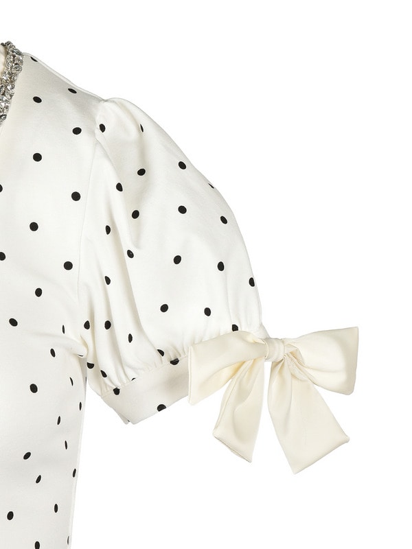 Collar Bijou Tiered Skirt Set 詳細画像 オフホワイトドット 16