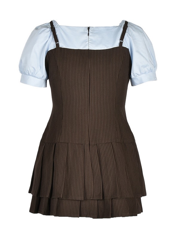 Double Pleated Ribbon Onepiece 詳細画像 モカ 16