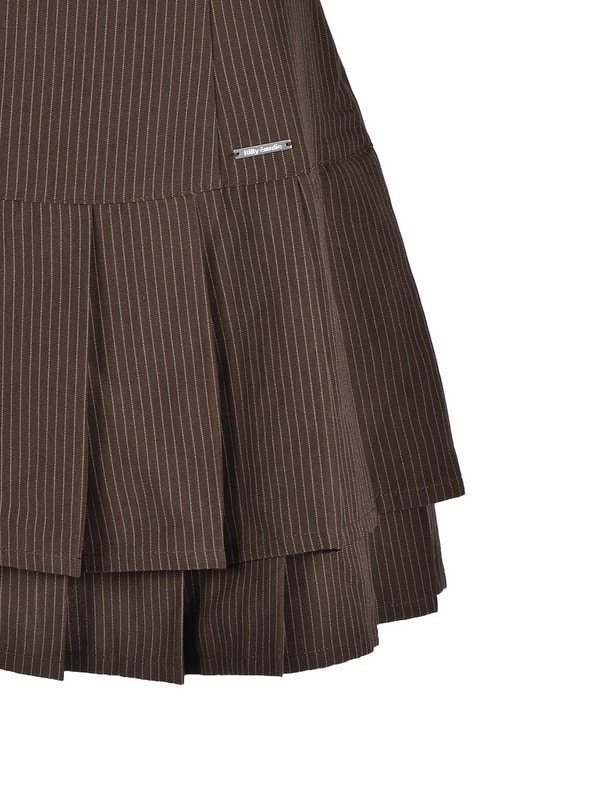 Double Pleated Ribbon Onepiece 詳細画像 モカ 16