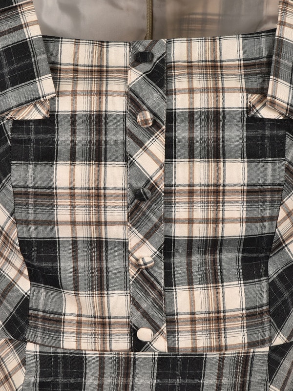 Shoulder Ribbon Check Cami Onepiece 詳細画像 ベージュ 16