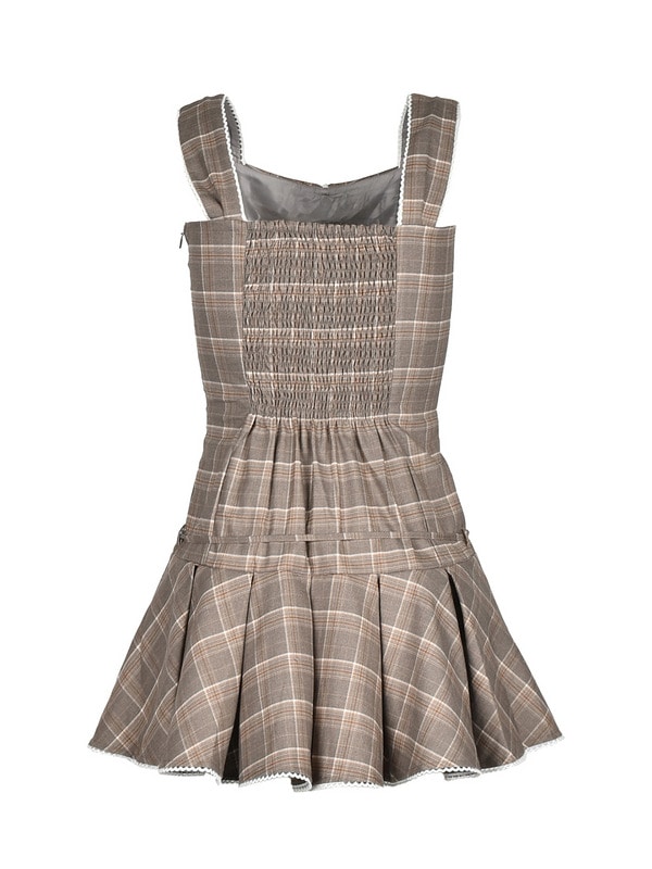 Pico Lace Check Cami Onepiece 詳細画像 レッド 16
