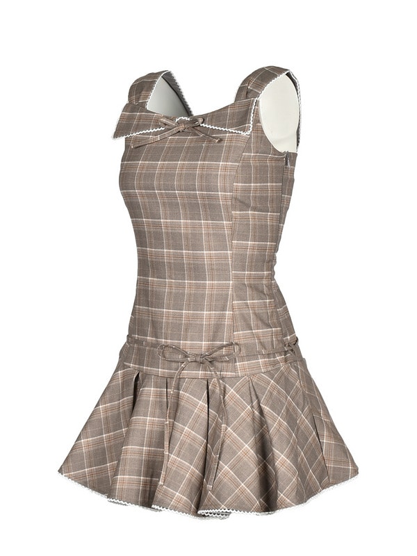 Pico Lace Check Cami Onepiece 詳細画像 レッド 16