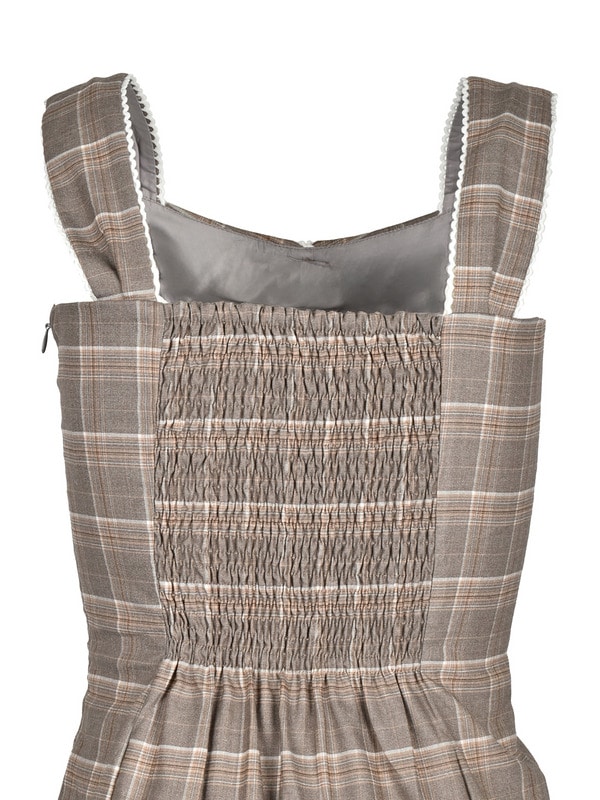 Pico Lace Check Cami Onepiece 詳細画像 レッド 16