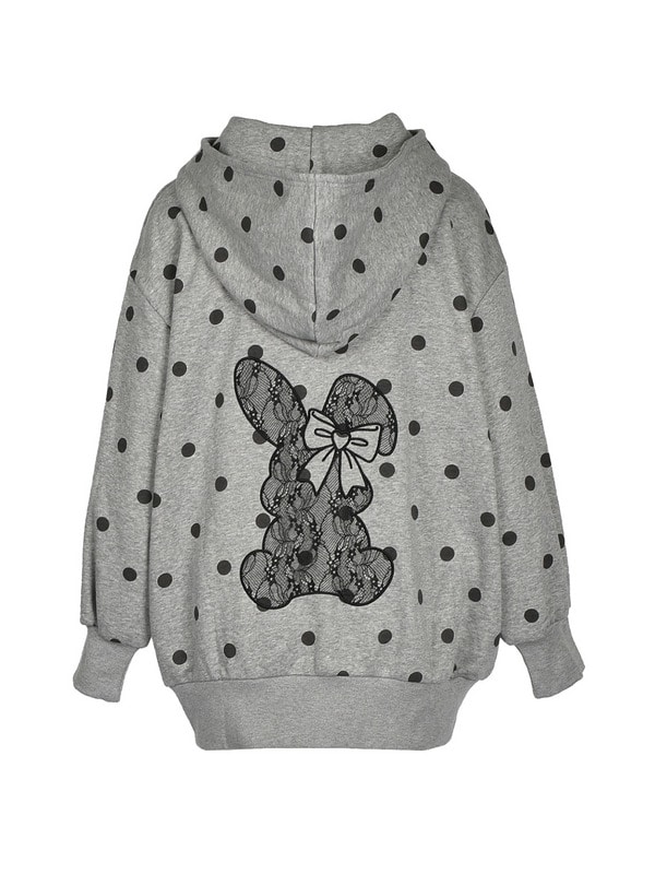 Lapin Dot Big Sweat Parker 詳細画像 ピンク 16