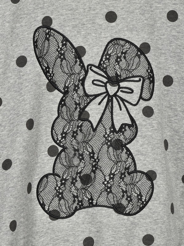 Lapin Dot Big Sweat Parker 詳細画像 ピンク 16