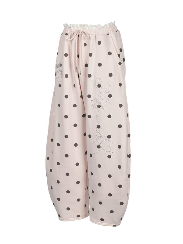 Dot Bijou Balloon Sweat Pants 詳細画像 ピンク 16