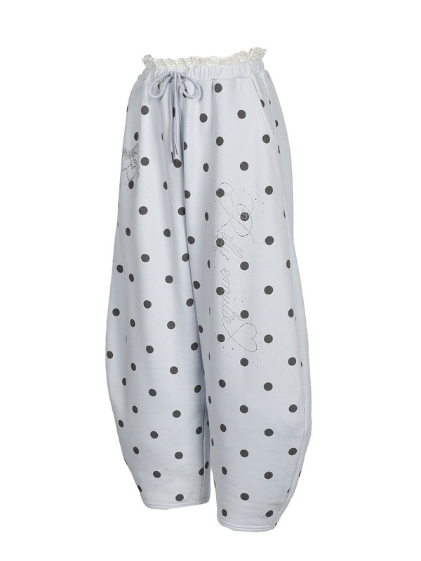 Dot Bijou Balloon Sweat Pants 詳細画像 ピンク 16