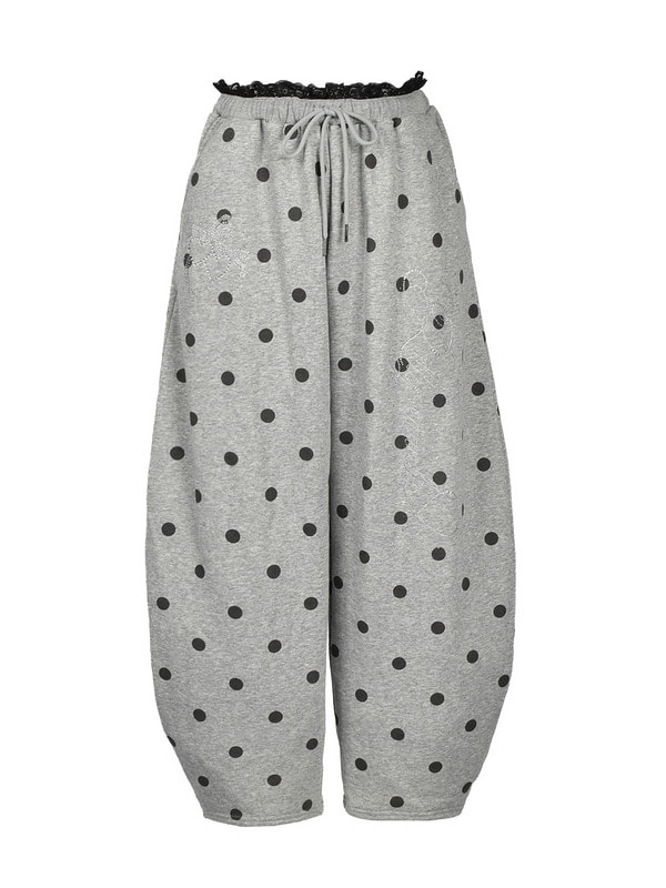 Dot Bijou Balloon Sweat Pants 詳細画像 グレイ 1