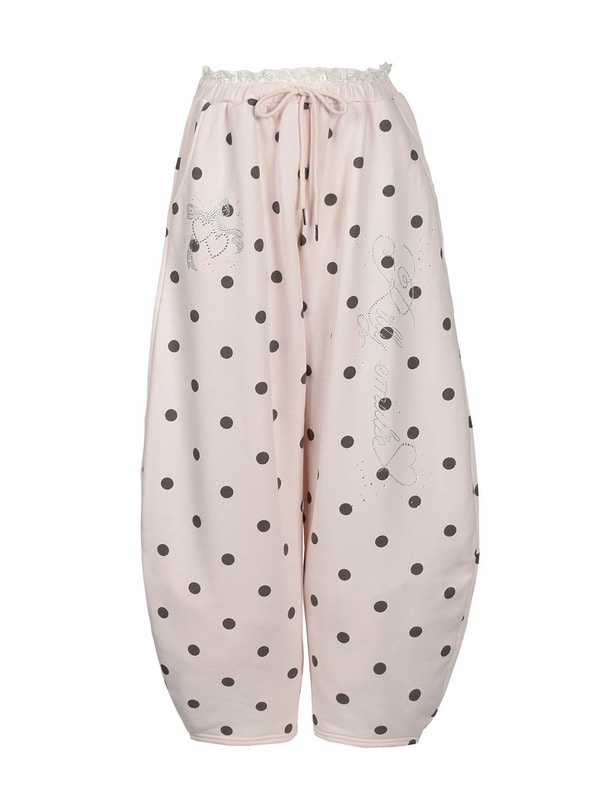 Dot Bijou Balloon Sweat Pants 詳細画像 ピンク 1