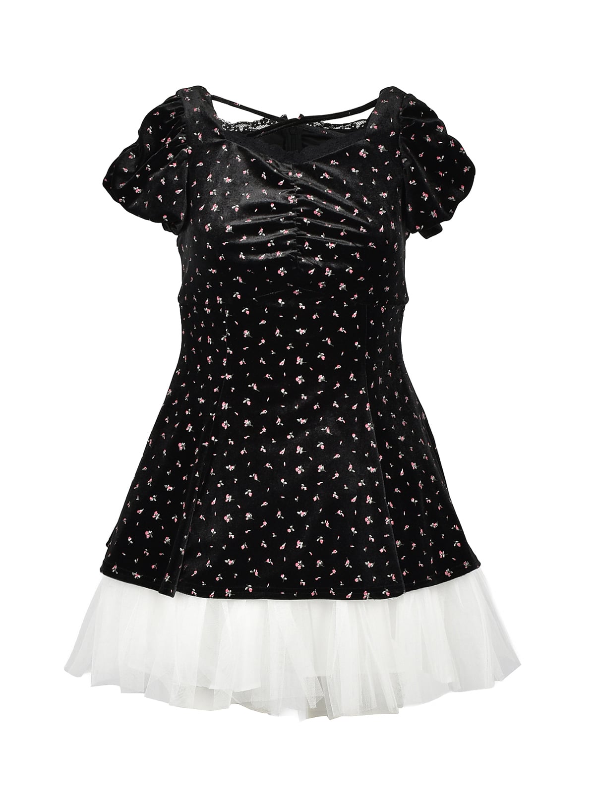 Flower Velvet Peplum Tulle Set｜evelyn（エブリン）公式通販サイト