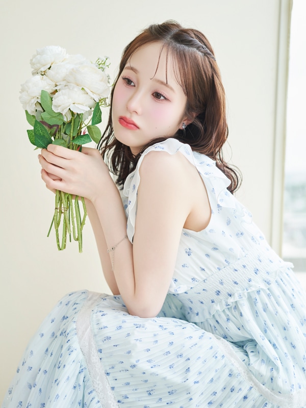 Original Flower Lace Accent Ribbon Onepiece 詳細画像 イエロー 16