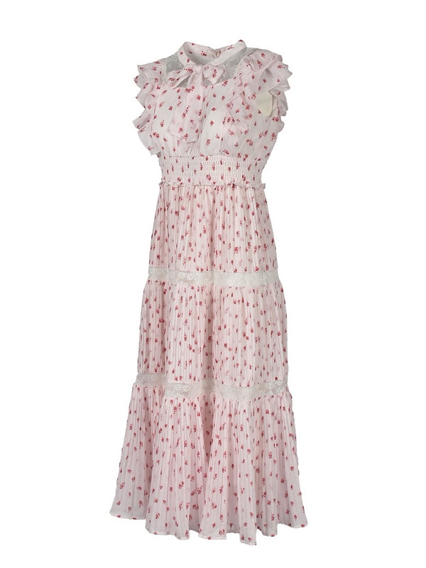 Original Flower Lace Accent Ribbon Onepiece 詳細画像 イエロー 16