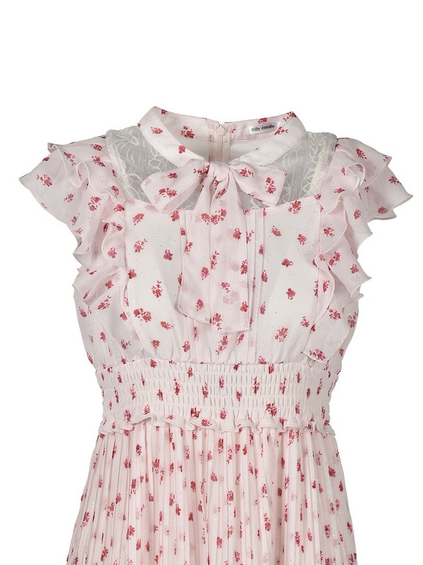 Original Flower Lace Accent Ribbon Onepiece 詳細画像 イエロー 16