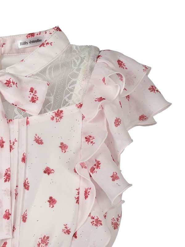 Original Flower Lace Accent Ribbon Onepiece 詳細画像 イエロー 16