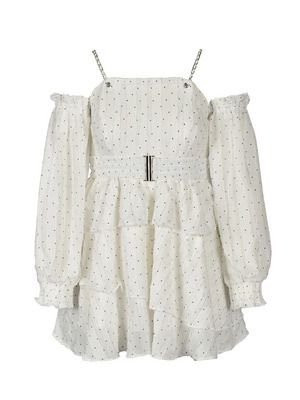 2way Dot Frill Belt Onepiece