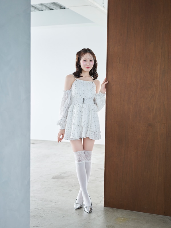 2way Dot Frill Belt Onepiece 詳細画像 ピンクブラウン 16