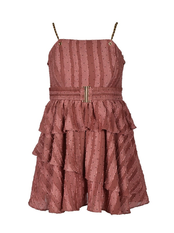2way Dot Frill Belt Onepiece 詳細画像 ピンクブラウン 16