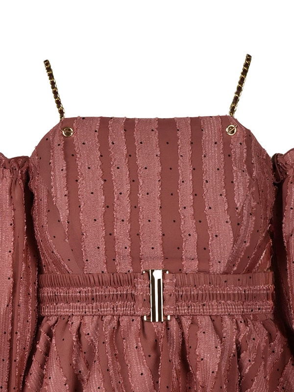 2way Dot Frill Belt Onepiece 詳細画像 ピンクブラウン 16