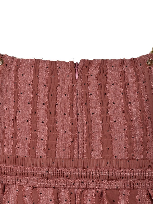 2way Dot Frill Belt Onepiece 詳細画像 ピンクブラウン 16
