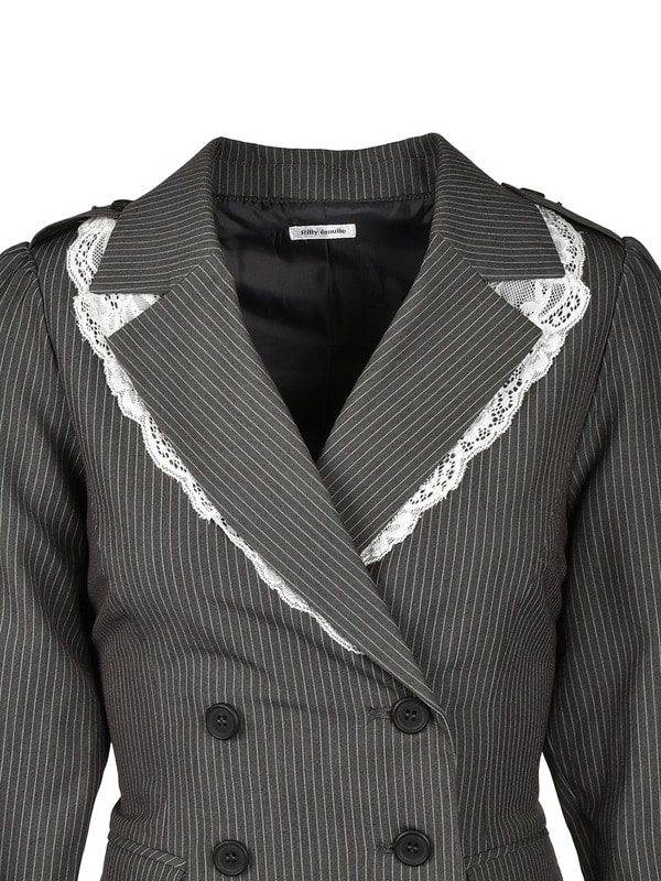 Back Laceup Tailpred Jacket 詳細画像 チャコール 16