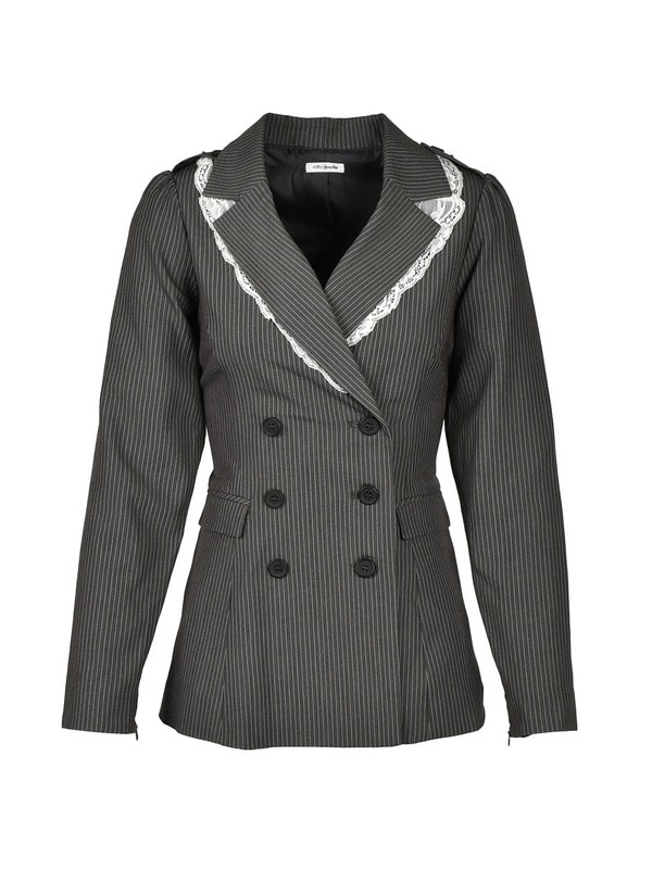 Back Laceup Tailpred Jacket 詳細画像 チャコール 1
