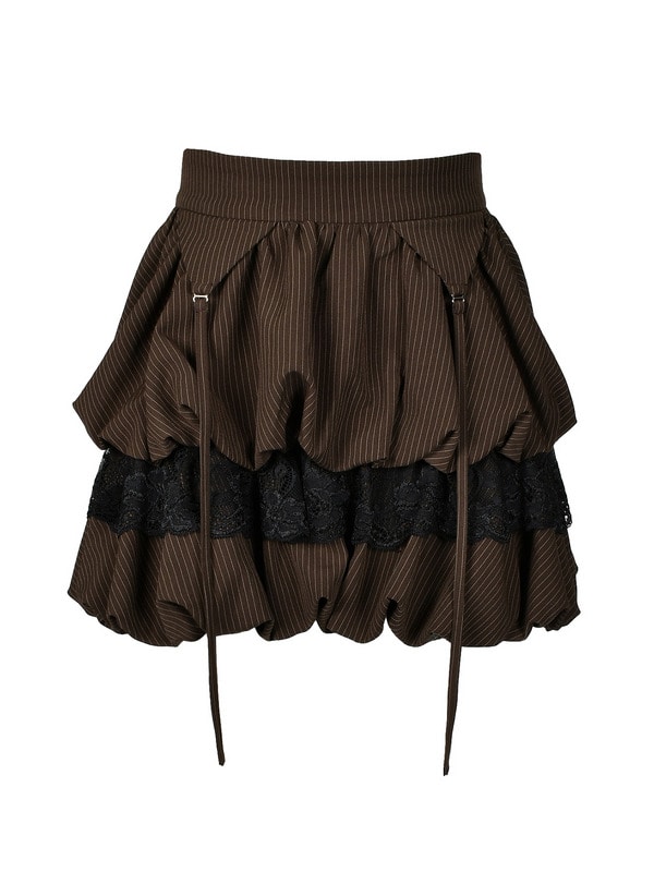 Double Balloon mini Skirt 詳細画像 ブラウン 1