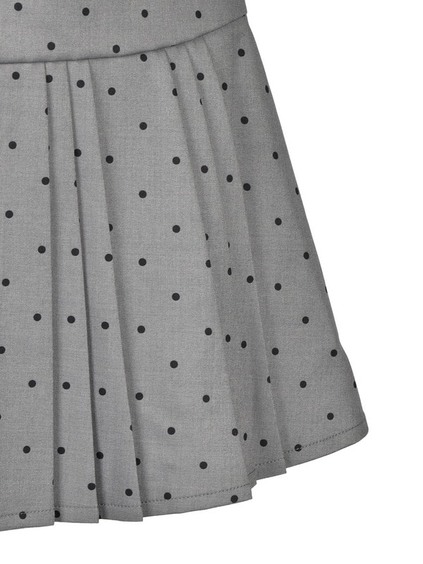 Rose Ribbon Collar Pleats Mini Onepiece 詳細画像 チャコール 16